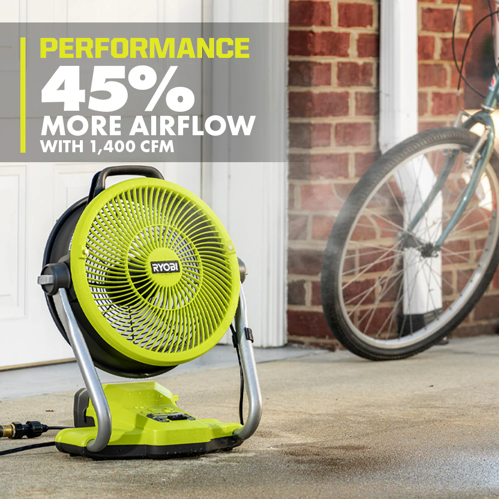 ONE+ 18V Cordless Hybrid 12" Misting Cannon Kit with (1) 4.0 Ah Battery and Charger - Image 7