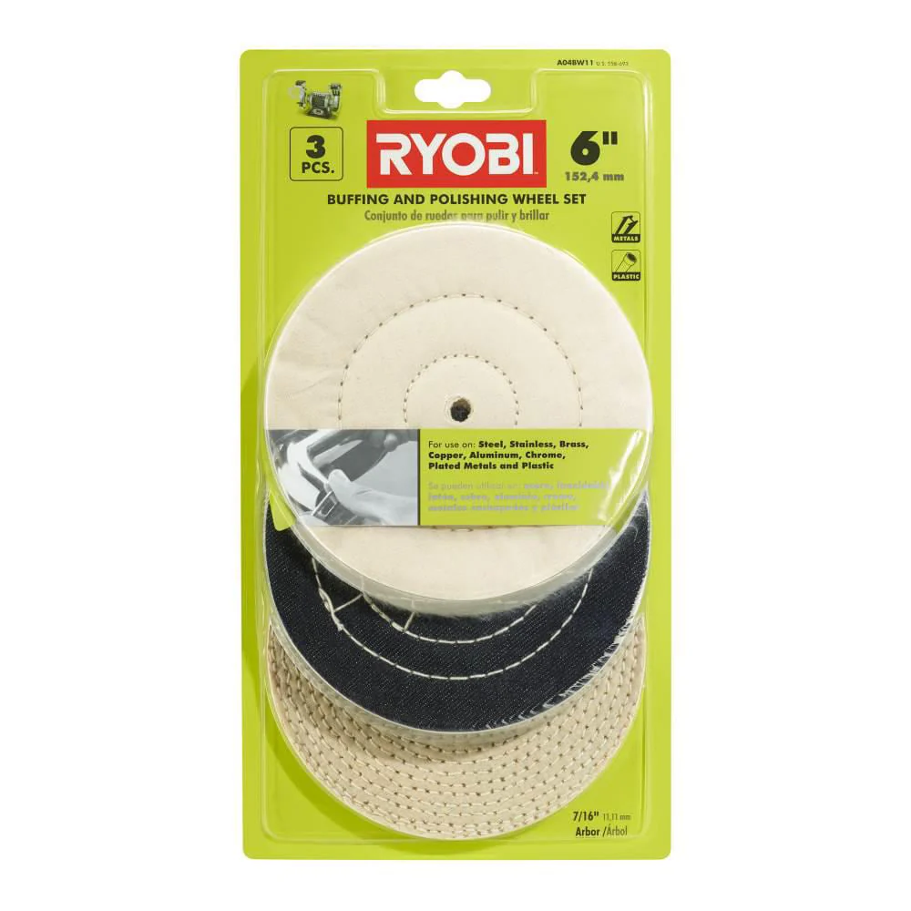 3PC 6" BUFFING WHEEL SET
