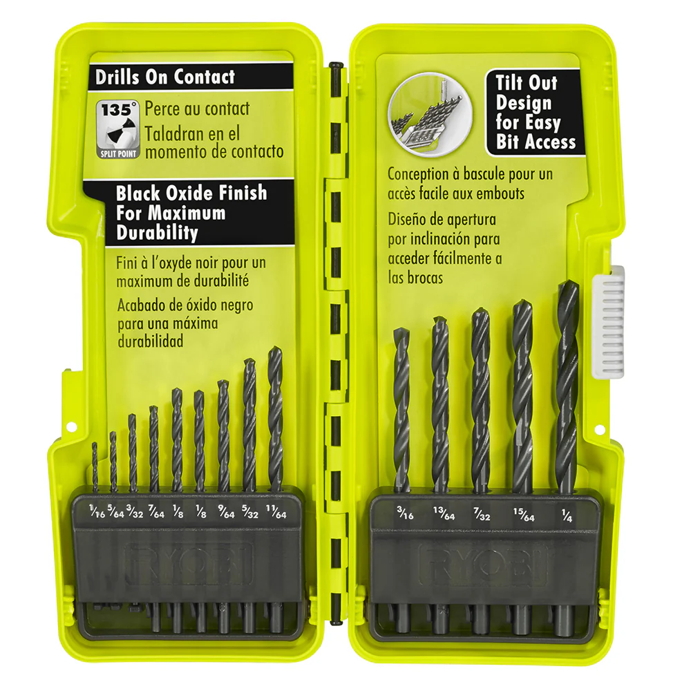 14 PC. Black Oxide Drill Bit Set