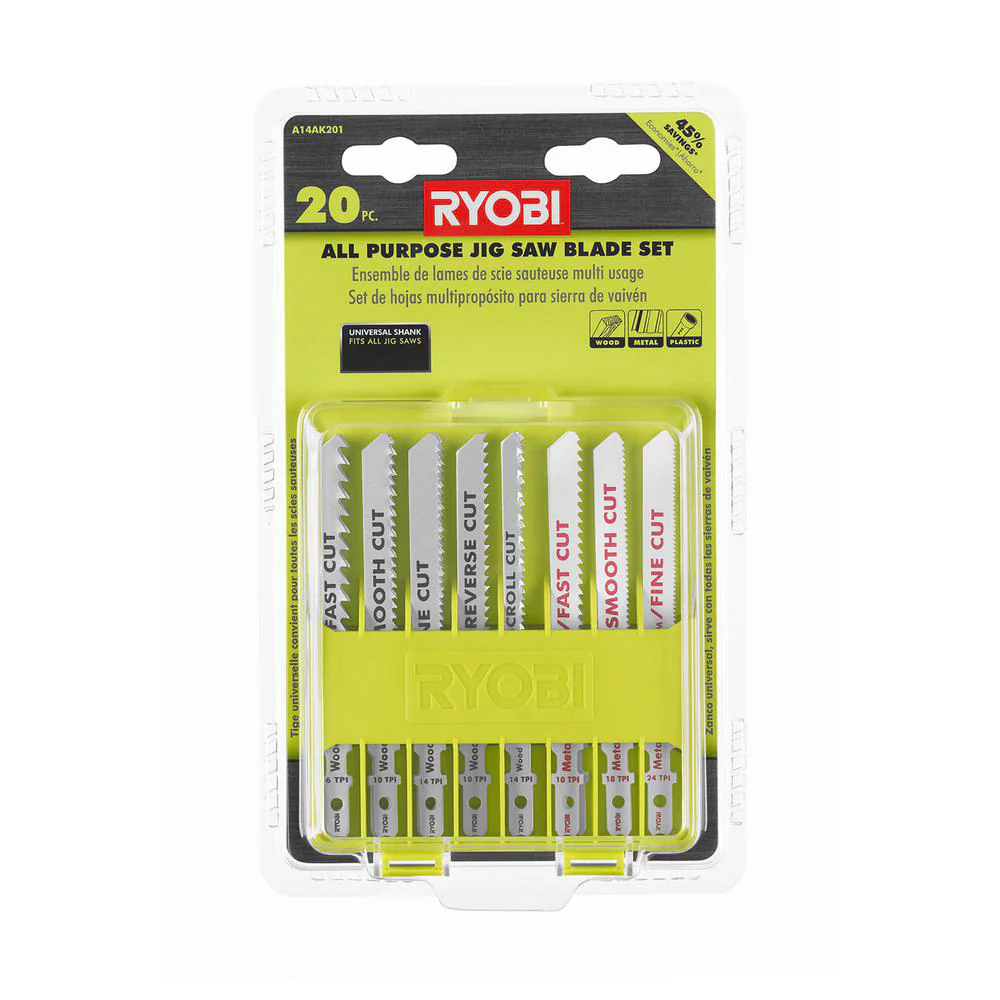 20PC ALL-PURPOSE JIGSAW BLADE SET