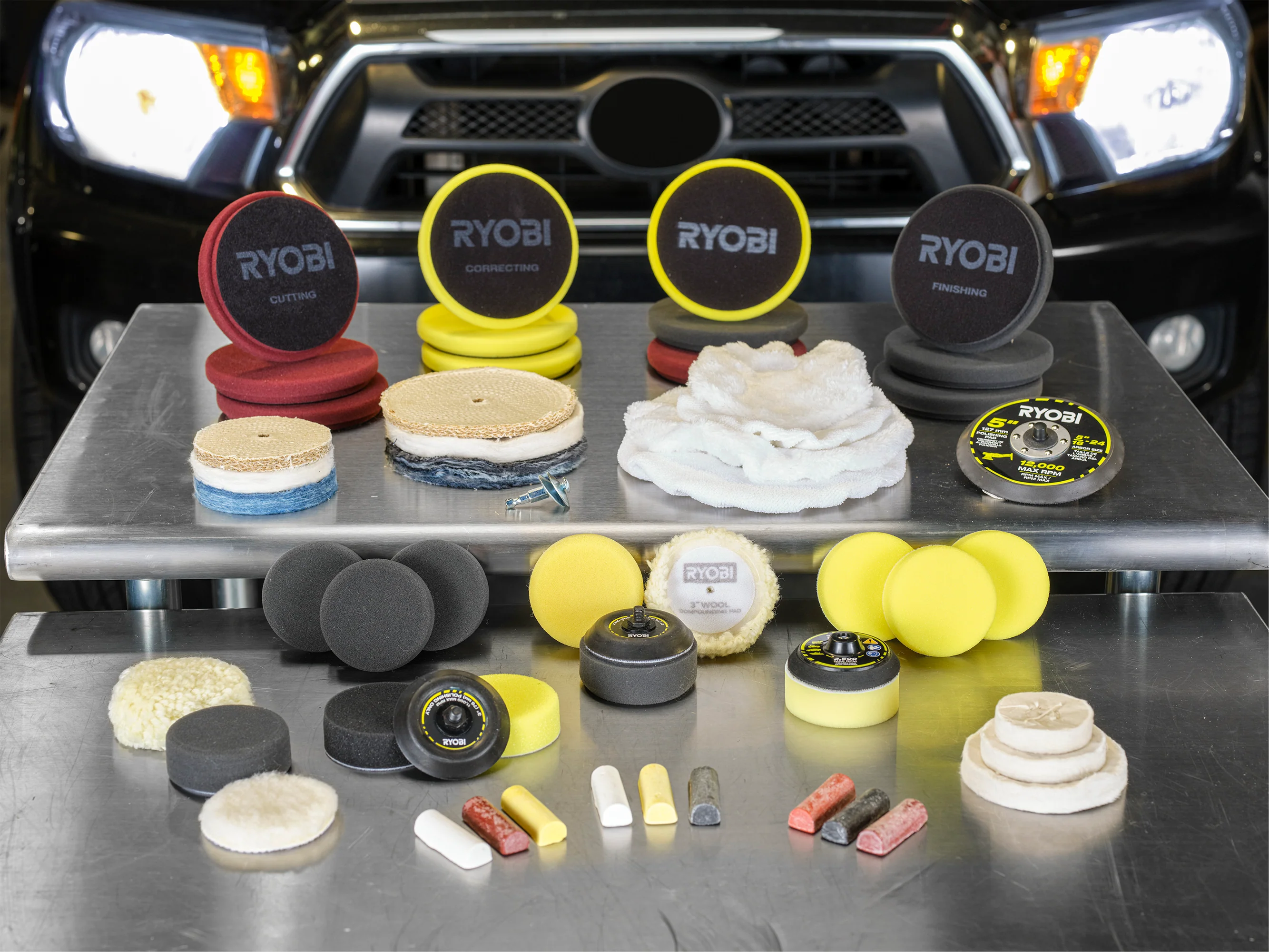 3 PC. 5" FOAM DUAL ACTION POLISHER VARIETY PAD SET - Image 5