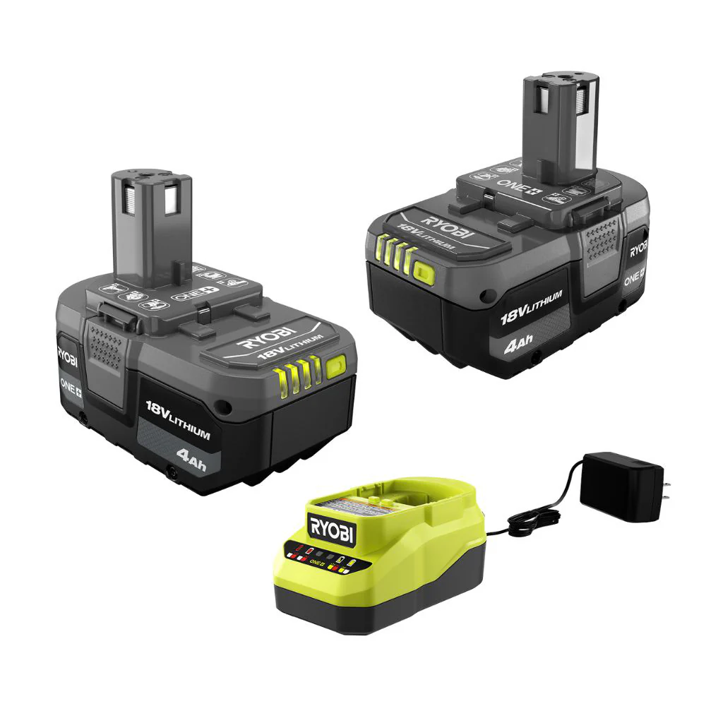 18V ONE+ LITHIUM-ION 4.0AH BATTERY (2-PACK) WITH CHARGER