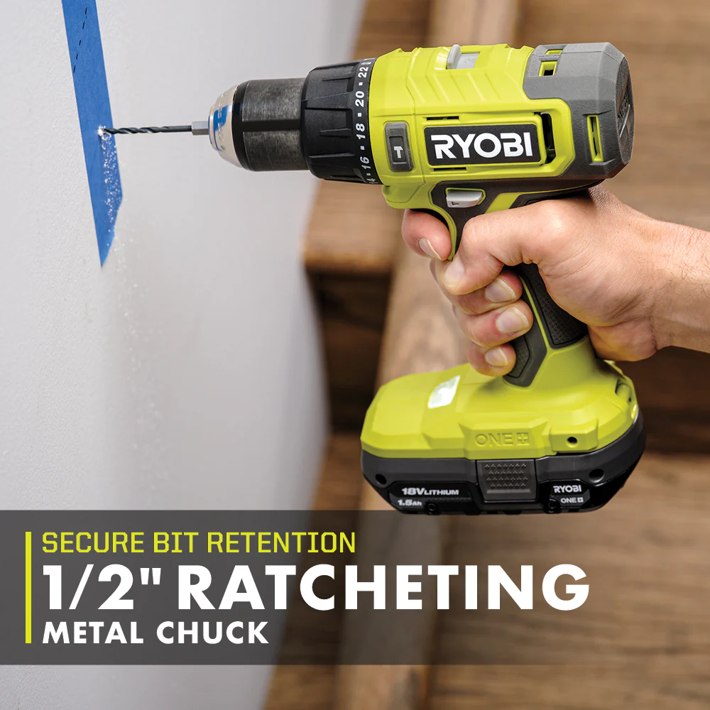 18V ONE+ Cordless 1/2 in. Hammer Drill Kit - Image 4