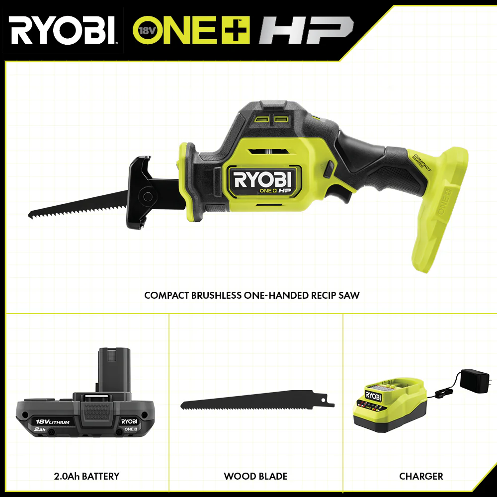 18V ONE+ HP COMPACT BRUSHLESS ONE-HANDED RECIPROCATING SAW KIT - Image 2