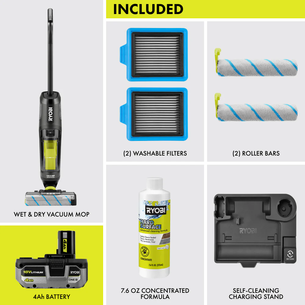 18V ONE+ HP SWIFTClean Wet & Dry Vacuum Mop Kit - Image 2