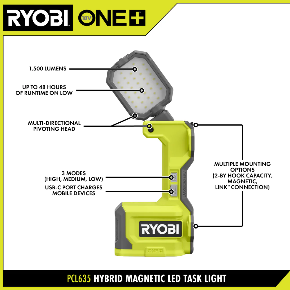 18V ONE+ 4Ah & 2Ah LITHIUM HIGH PERFORMANCE STARTER KIT WITH FREE 18V ONE+ LED MAGNETIC TASK LIGHT - Image 3