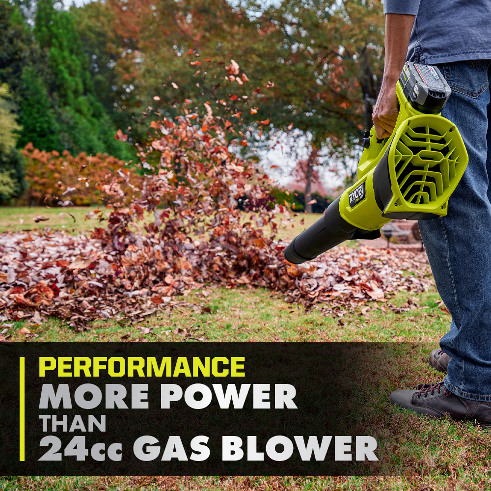 18V ONE+ HP Brushless WHISPER SERIES 510 CFM 130 MPH Battery Leaf Blower, 6.0 Ah Battery, Charger - Image 5