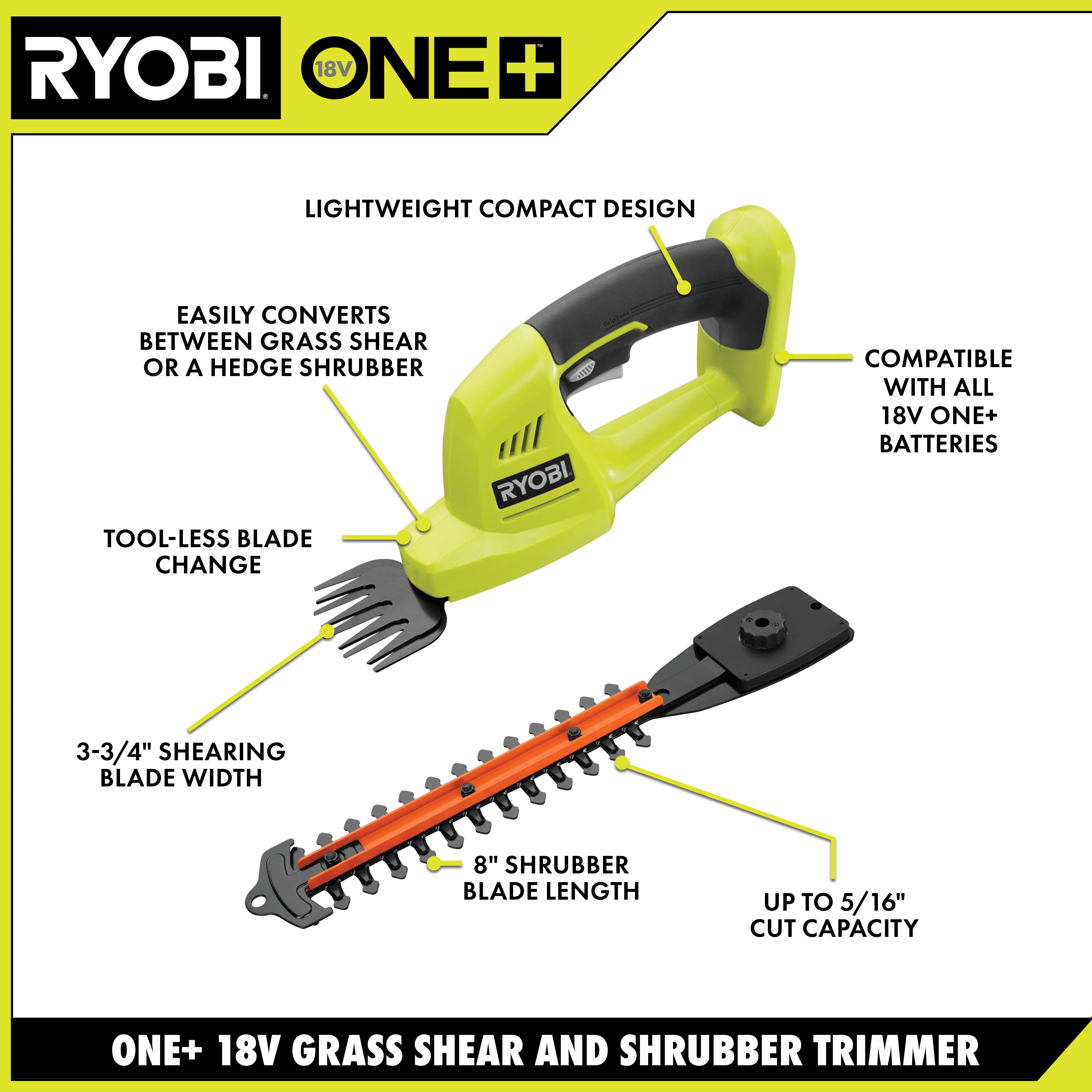 18V ONE+ SHEAR/SHRUBBER KIT - Image 3