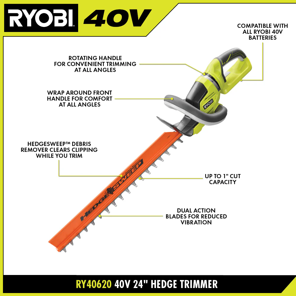 40V 24" HEDGE TRIMMER - Image 4