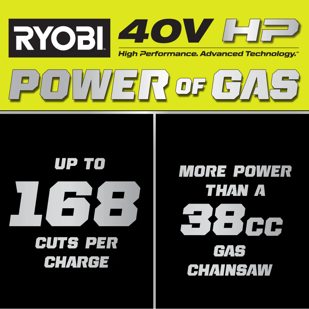 40V HP Brushless 18" Chainsaw - Tool Only - Image 2