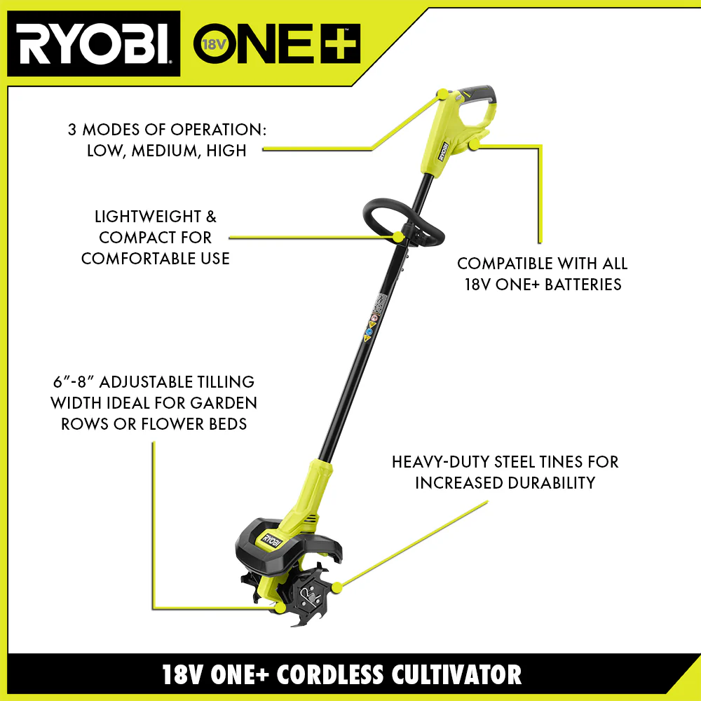 18V ONE+ 8" CULTIVATOR - Image 2