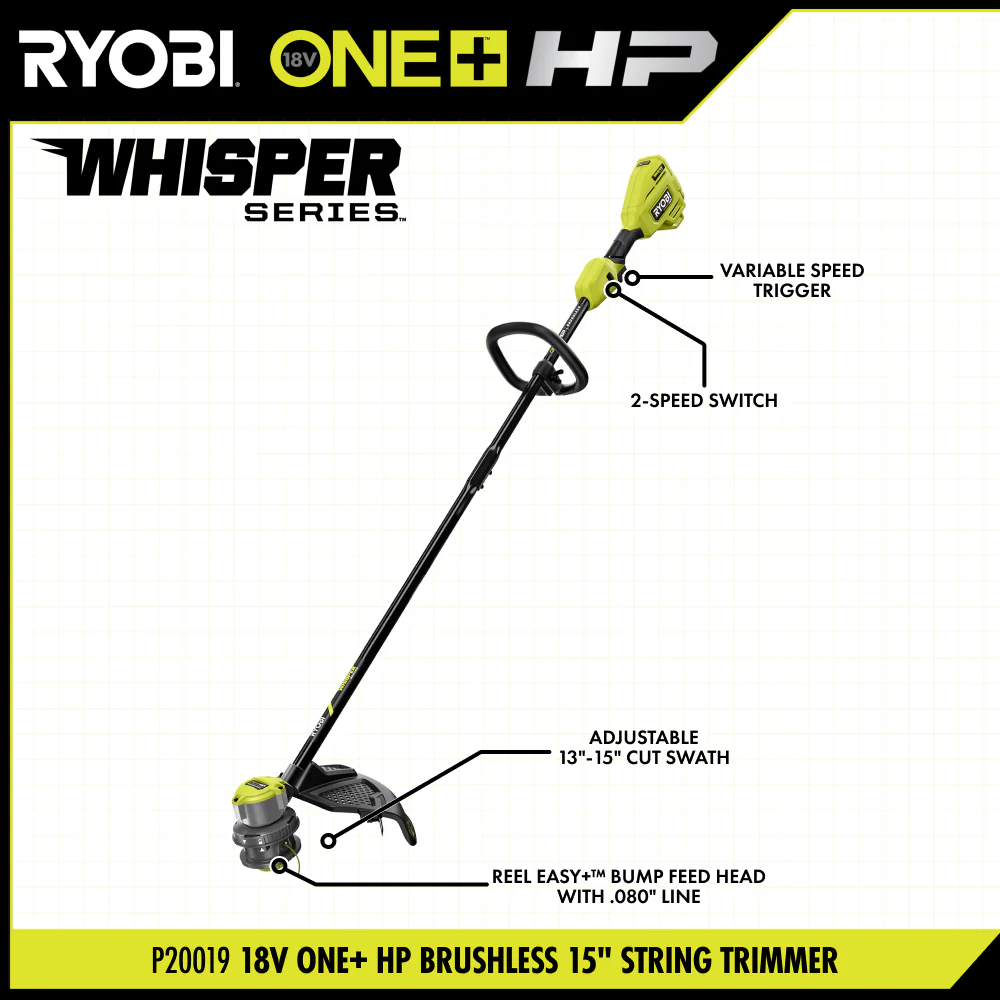 18V ONE+ HP Brushless 15” String Trimmer - Image 4