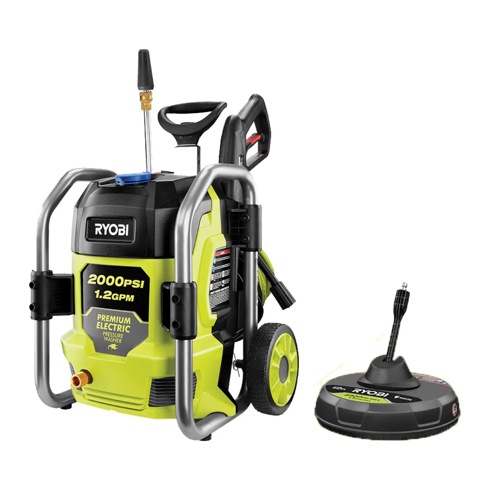 2000 PSI ELECTRIC PRESSURE WASHER WITH FREE 12" ELECTRIC PRESSURE WASHER SURFACE CLEANER