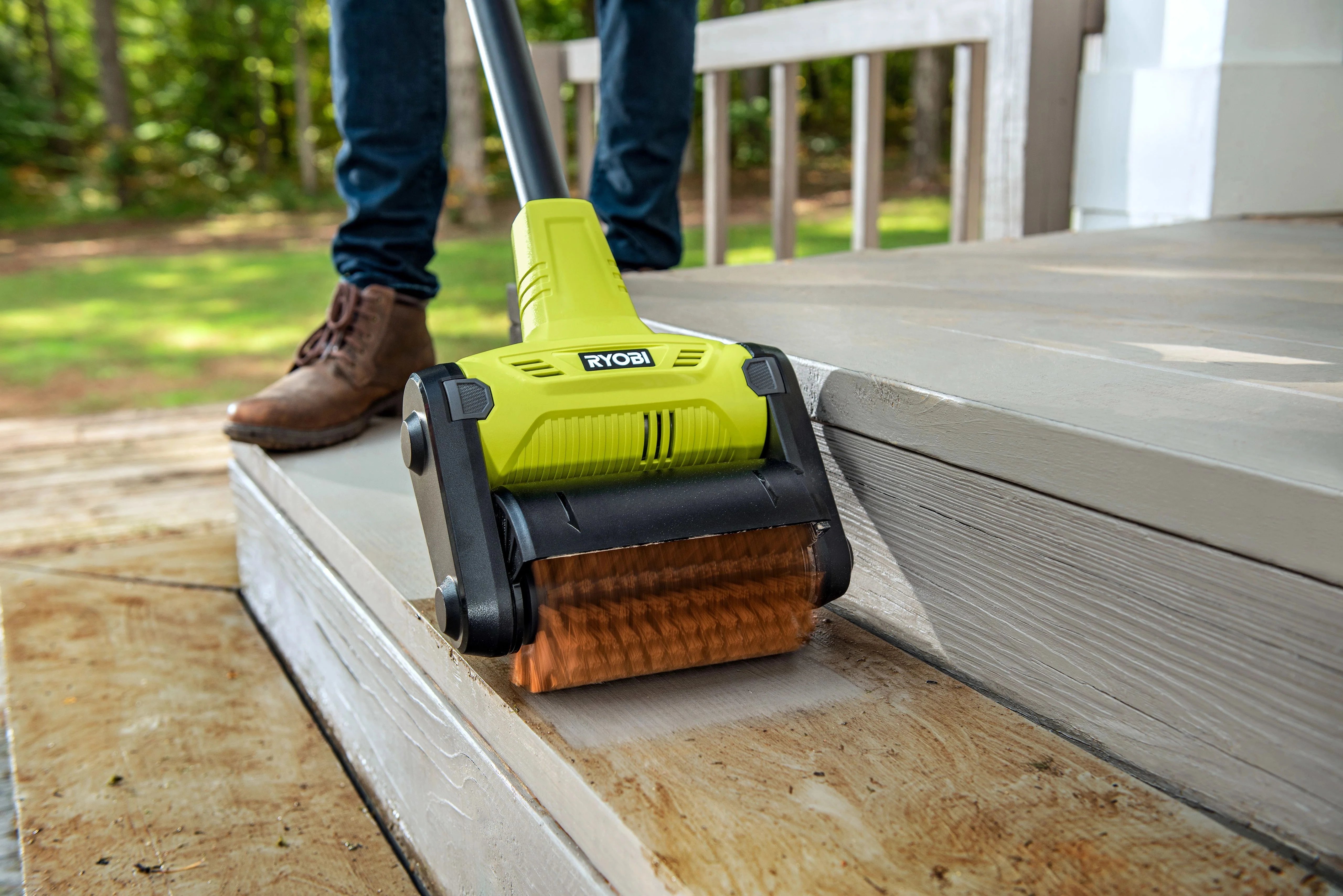 PATIO CLEANER WOOD SCRUBBING BRUSH - Image 3