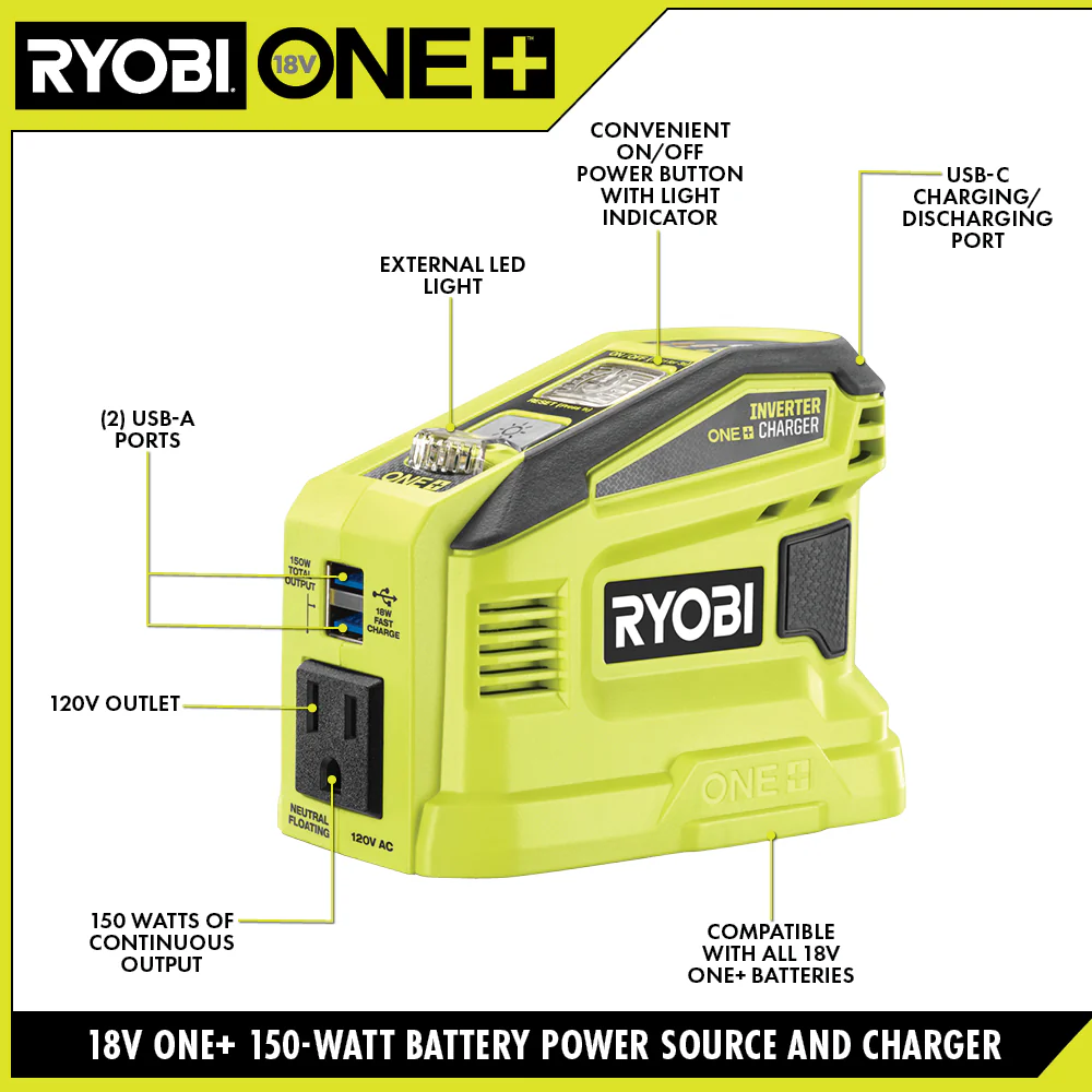 18V ONE+ 150-WATT BATTERY POWER SOURCE AND CHARGER - Image 3