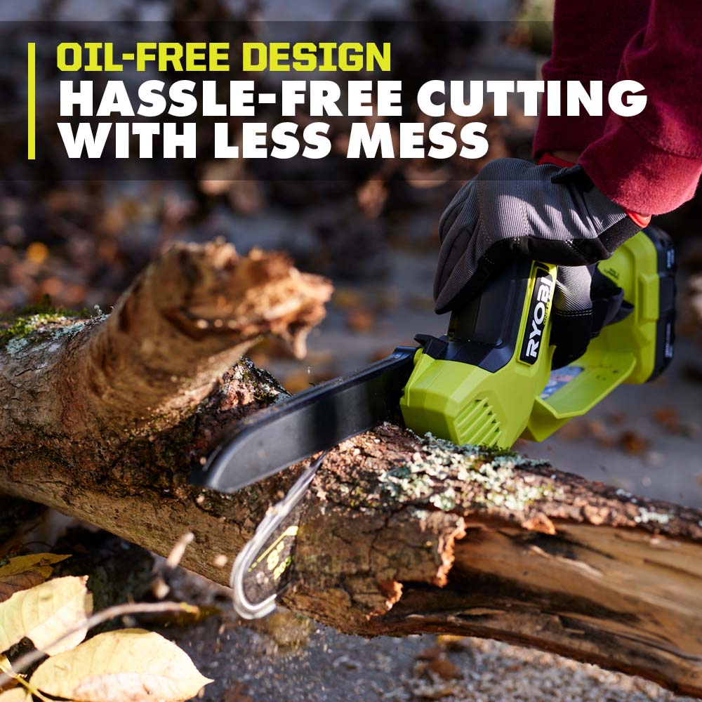 18V ONE+ HP Brushless 8" Pruning Mini Chainsaw Battery Powered with 2.0 Ah Battery and Charger - Image 5
