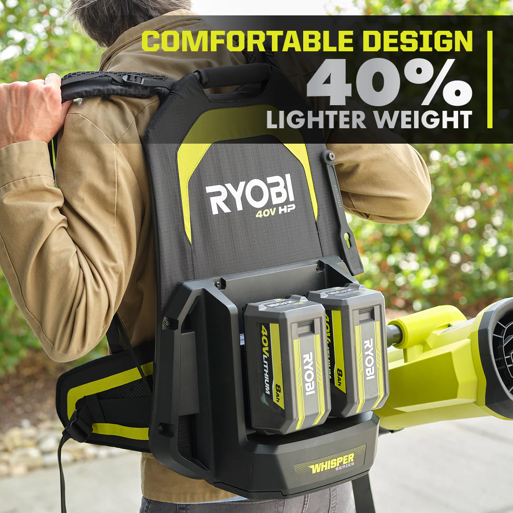 40V HP Brushless 850 CFM Backpack Blower - Image 8